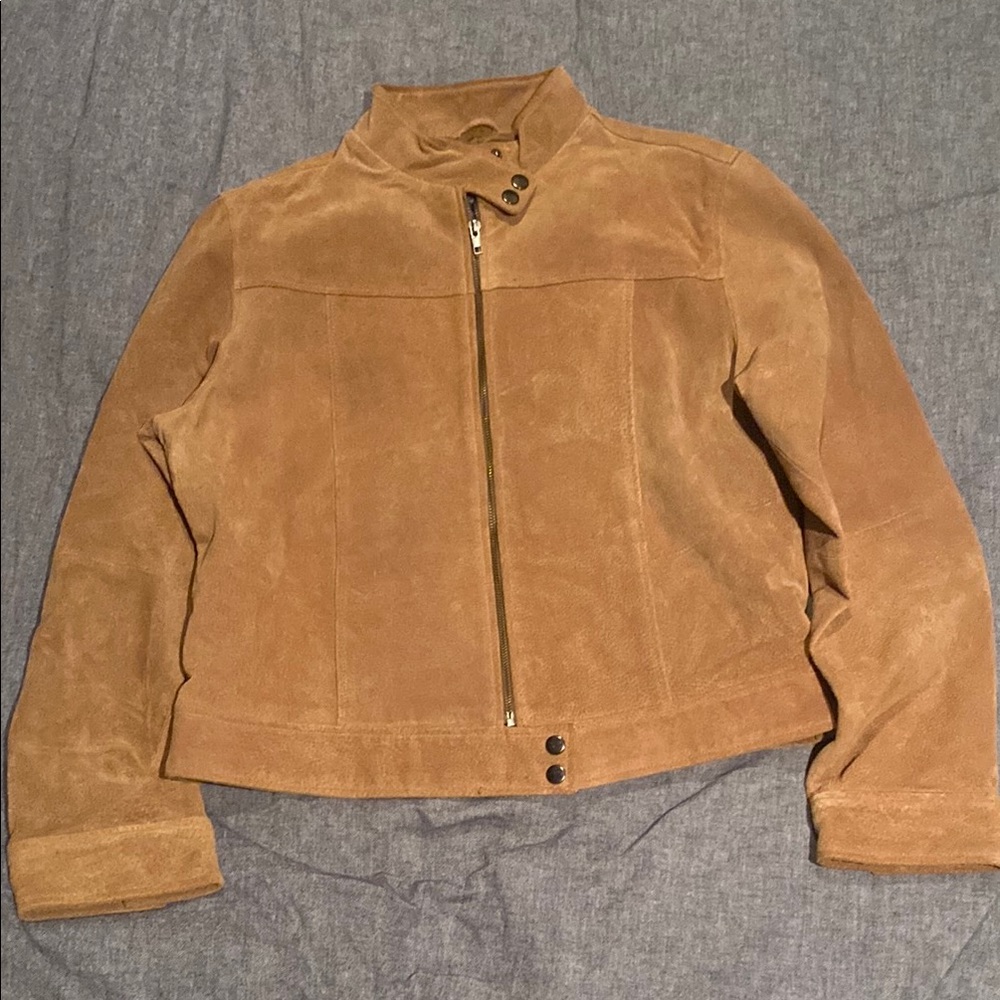 Wilsons Leather Camel Suede Jacket Women’s XL